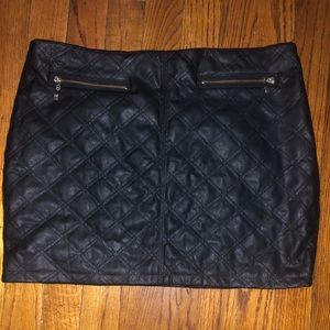 Black leather Skirt